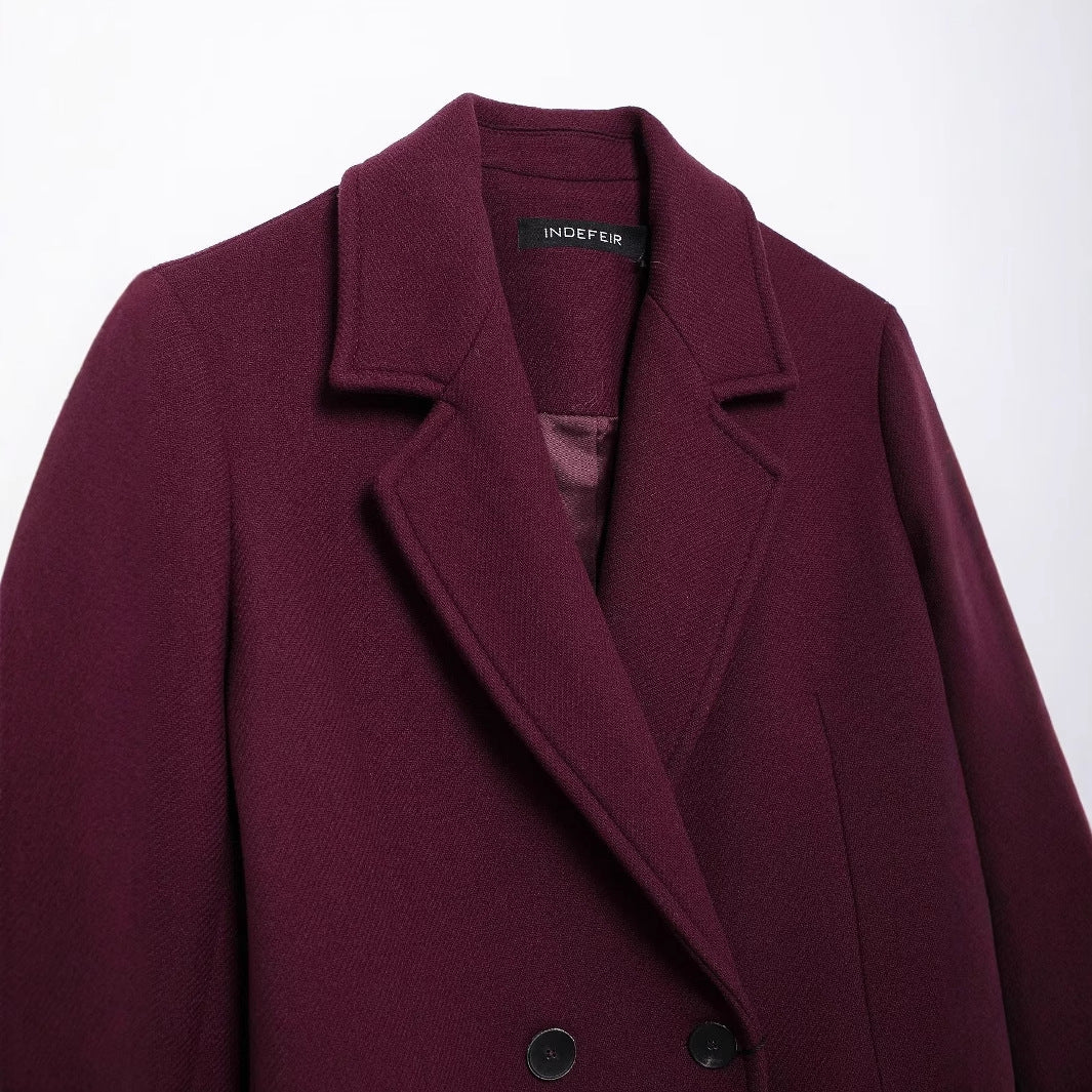 Manteau Long Double-Boutonnage