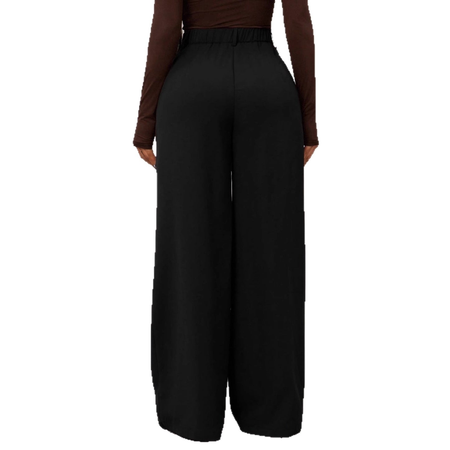 Pantalon Large Taille Haute à Pinces – Élégance Chic et Confort Moderne