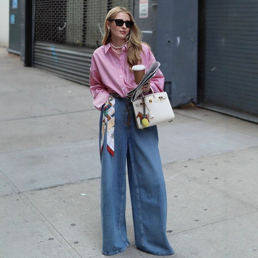 Pantalon Jean Wide Leg – Style Urbain Moderne